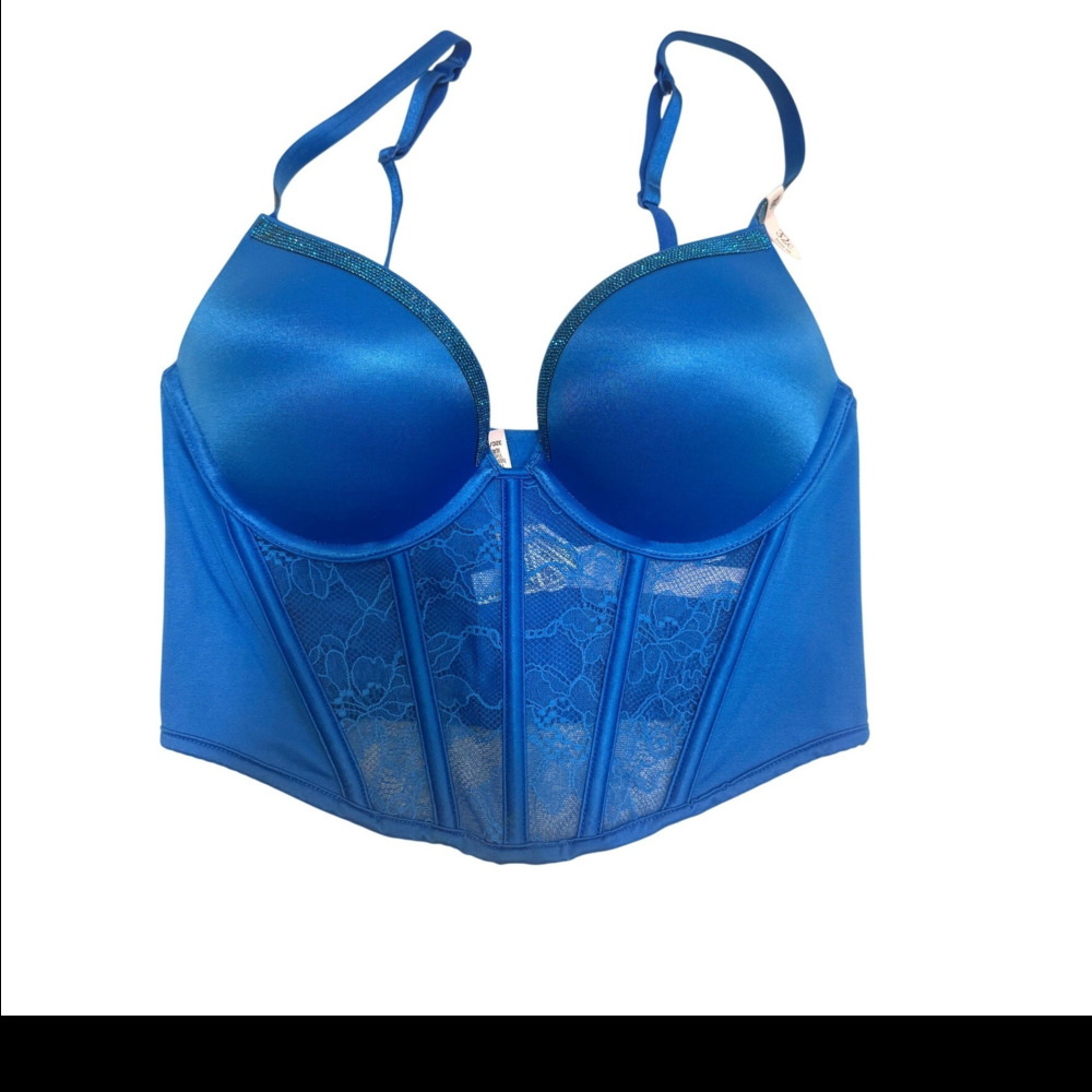 Victoria's Secret Bombshell 32A shine strap push up corset top BC3 3687
